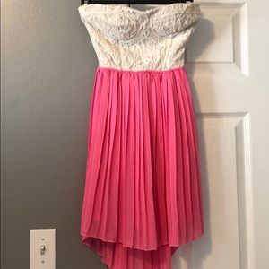 Pink and white summer dress